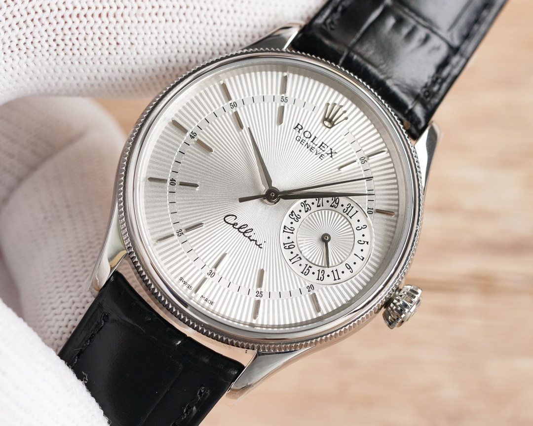 ROLEX CELLINI DATE WHITE DIAL AND SILVER 39MM 50519 0006