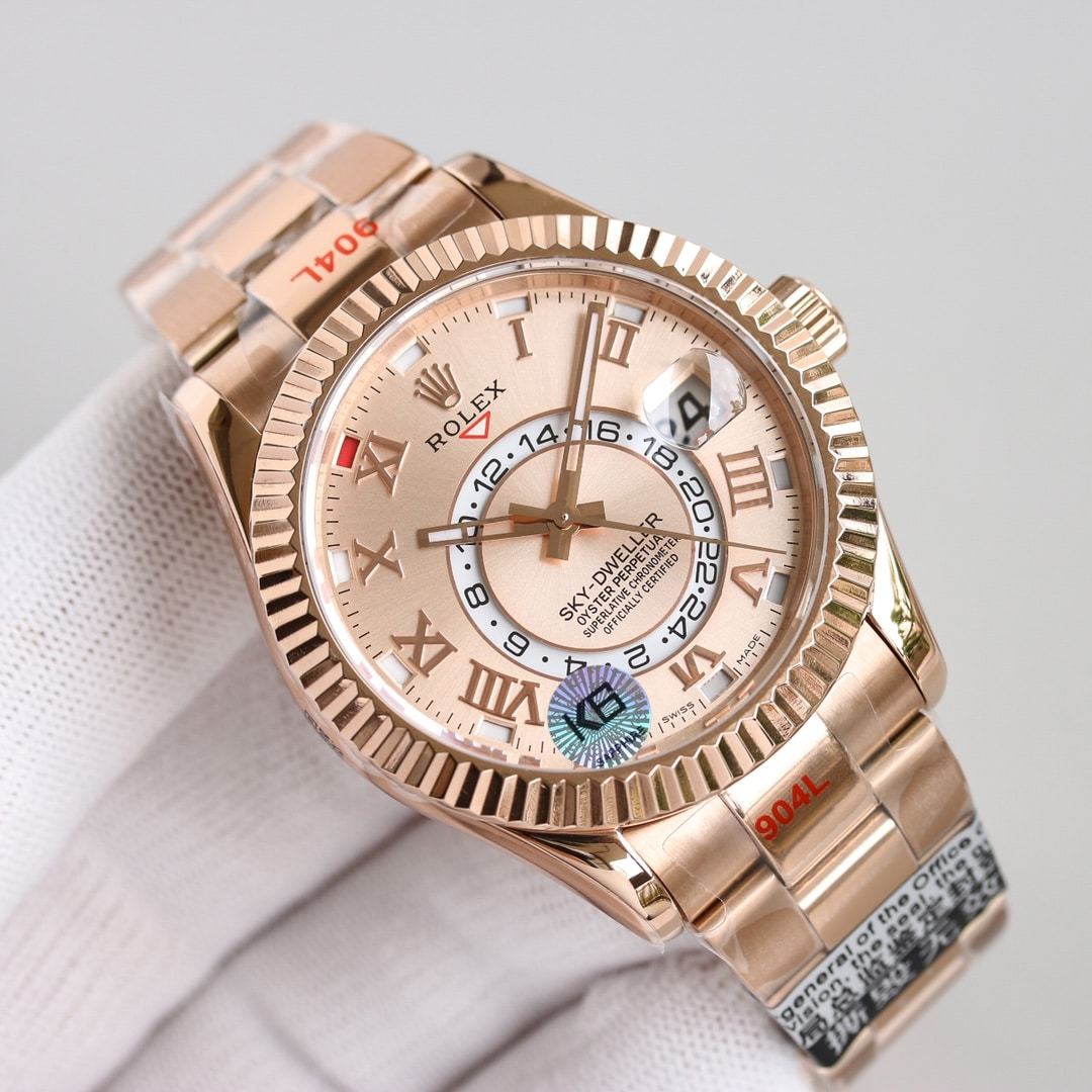ROLEX OYSTER PERPETUAL WATCH 42MM EVEROSE GOLD 326935