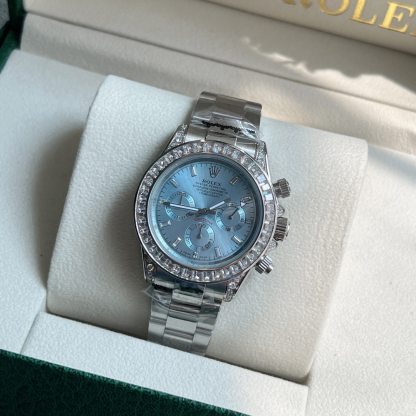 ROLEX COSMOGRAPH DAYTONA ICE BLUE BAGUETTE PLATINUM 40MM 116576TBR