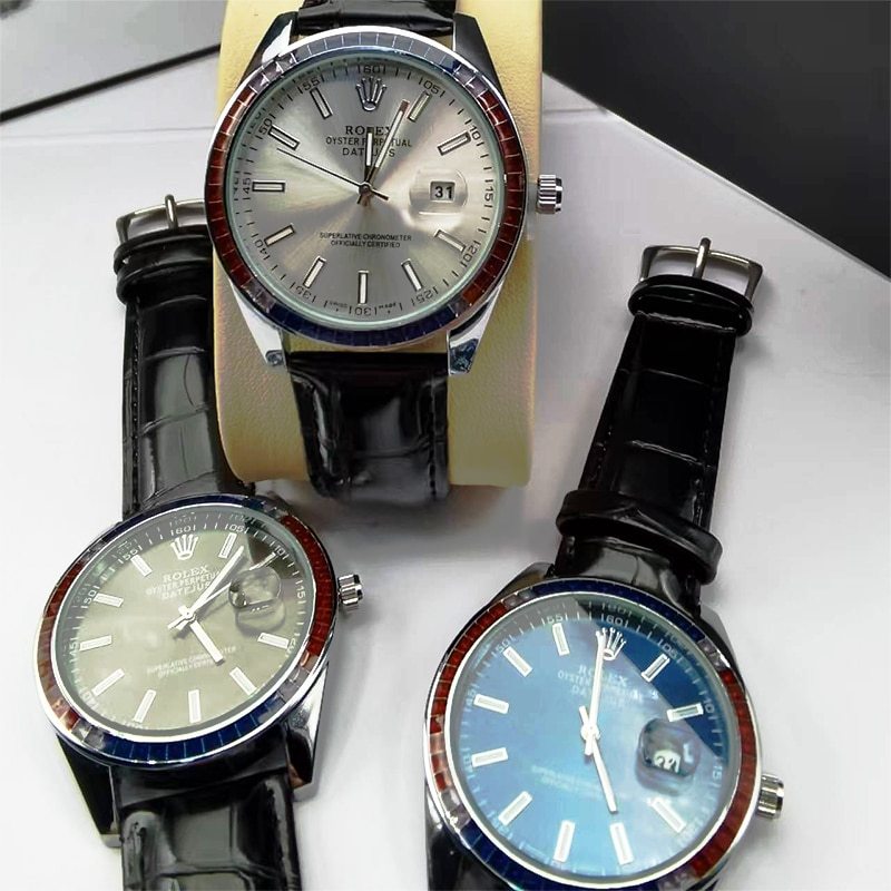 ROLEX OYSTER PERPETUAL DATEJUS WHITE DIAL RUBY AROUND 40MM