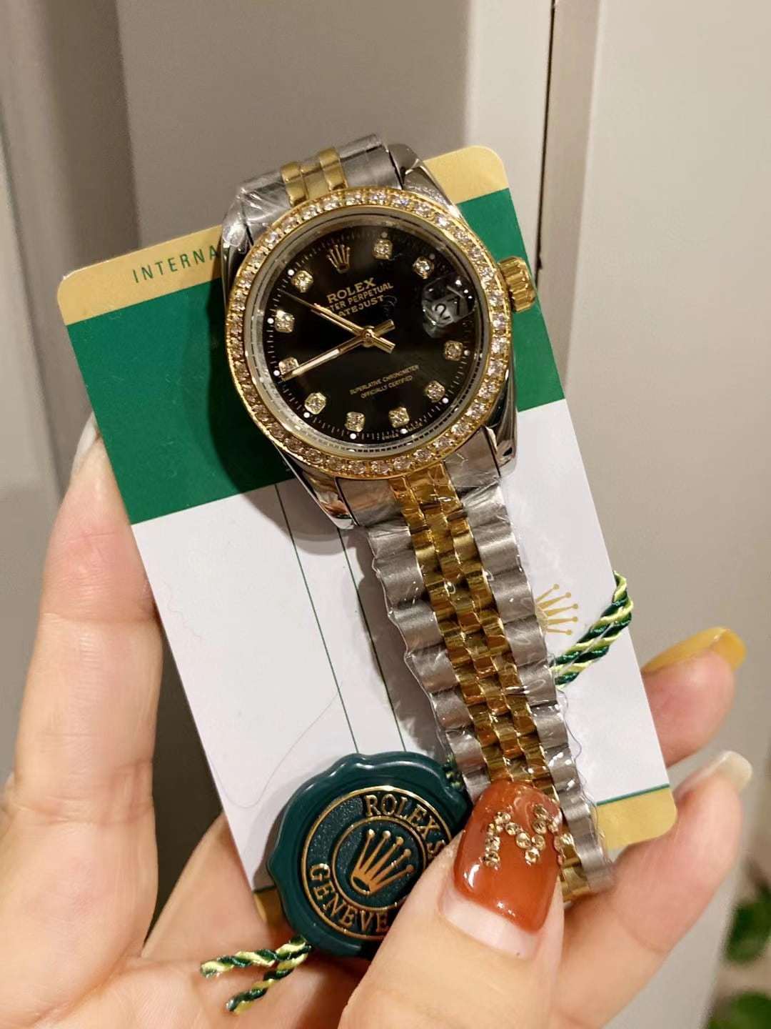 ROLEX LADY DATEJUST DEMI BLACK 31MM 278383RBR 0020