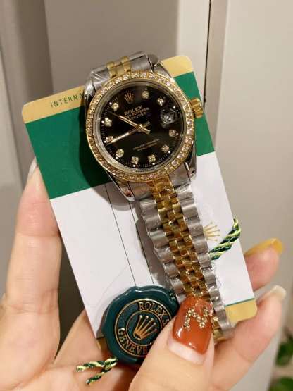 ROLEX LADY DATEJUST DEMI BLACK 31MM 278383RBR 0020