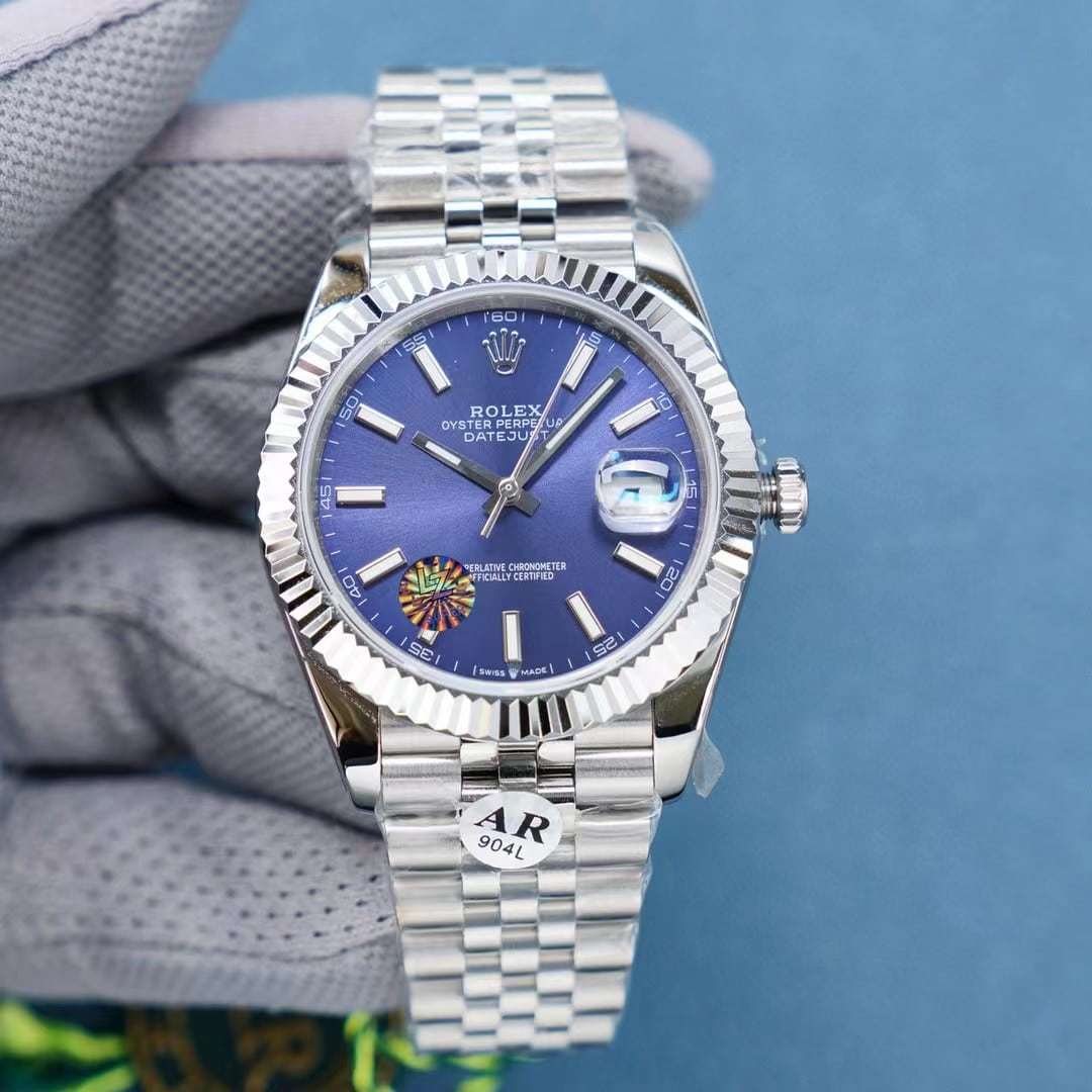 ROLEX DATEJUST JUBILEE CHAMPAGNE NAVY BLUE 36MM 126334 0002