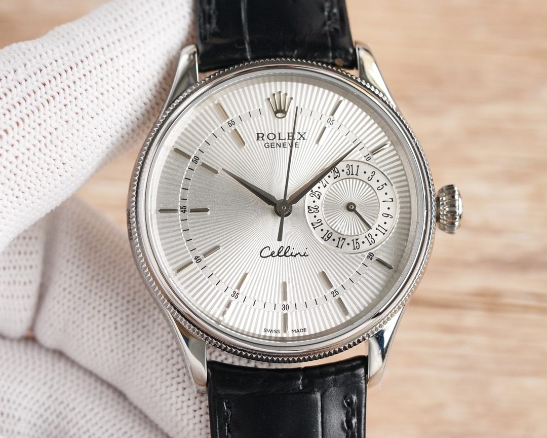 ROLEX CELLINI DATE WHITE DIAL AND SILVER 39MM 50519 0006
