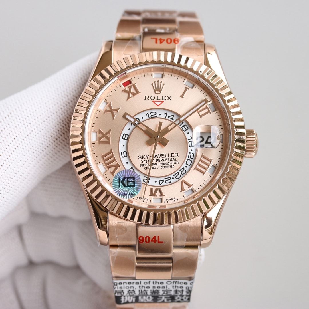ROLEX OYSTER PERPETUAL WATCH 42MM EVEROSE GOLD 326935