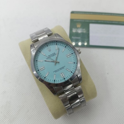 ROLEX OYSTER PERPETUAL WATCH 41MM TURQUOISE DIAL 124300 0006