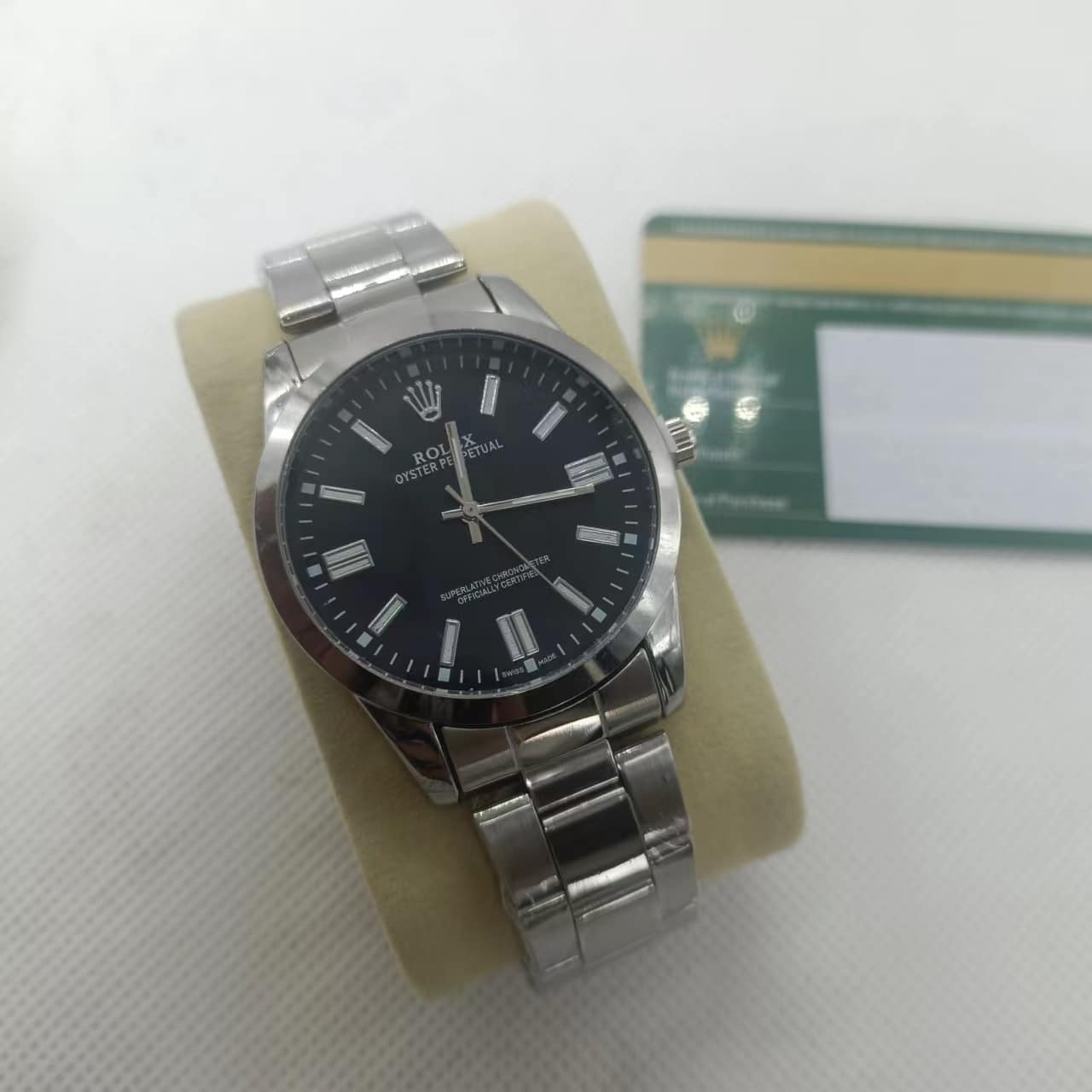 ROLEX OYSTER PERPETUAL WATCH 41MM BLACK DIAL 124300 0002