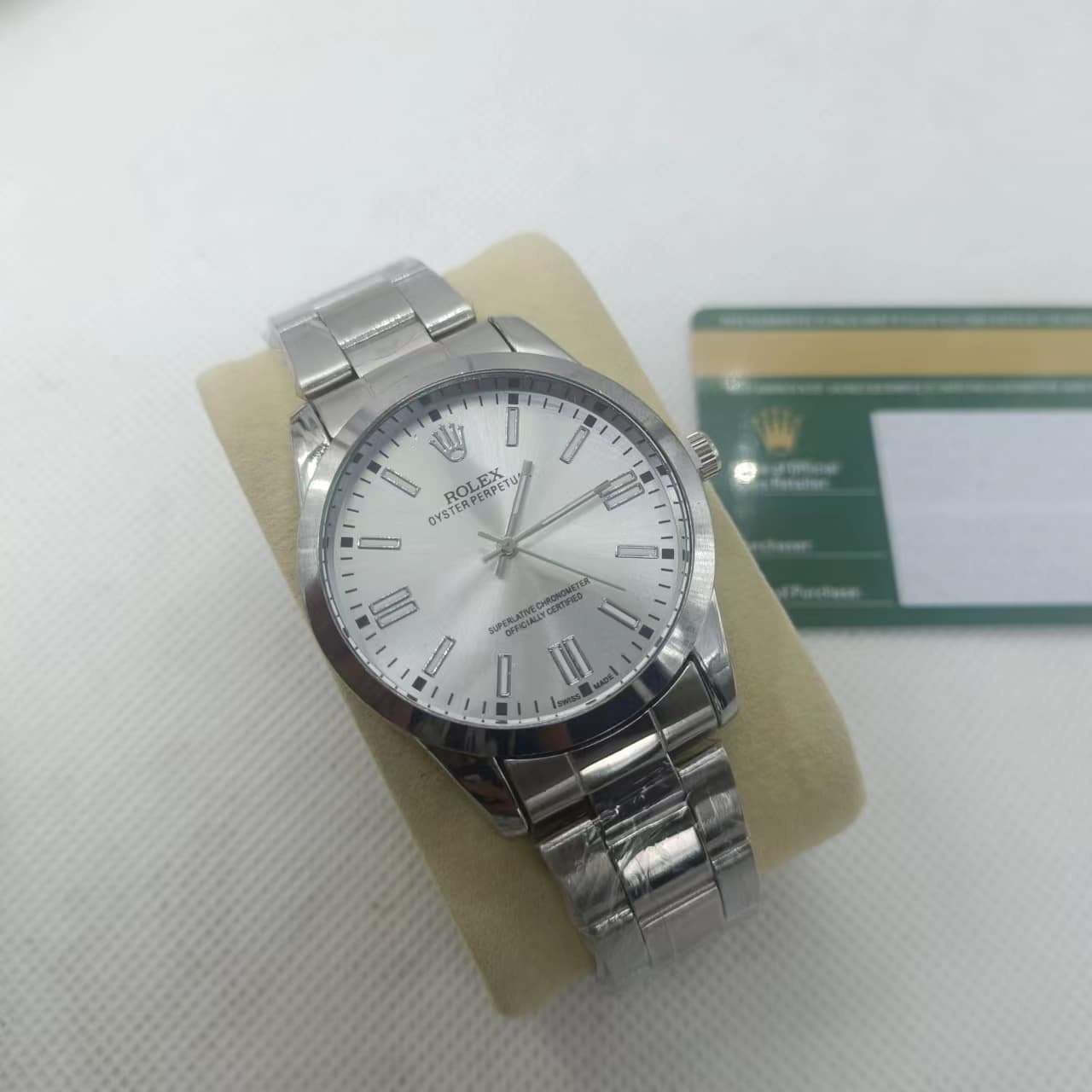 ROLEX OYSTER PERPETUAL WATCH 41MM SILVER DIAL 124300 0006