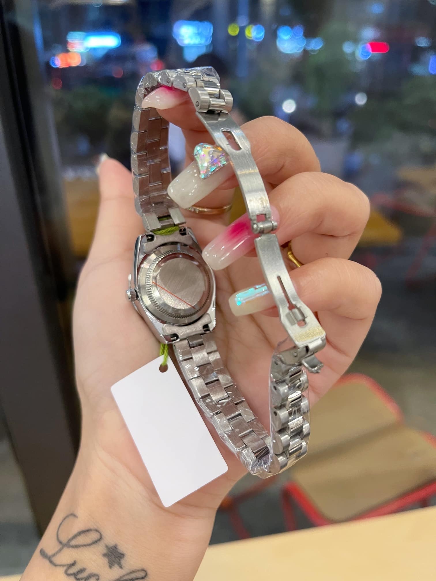 ROLEX LADY DATEJUST 28 SILVER JUBILEE DIAMOND DIAL IN GREEN 28MM