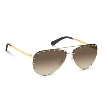 LV THE PARTY AVIATOR BROWN SUNGLASSES
