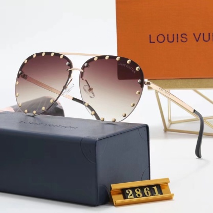 LV THE PARTY AVIATOR BROWN SUNGLASSES