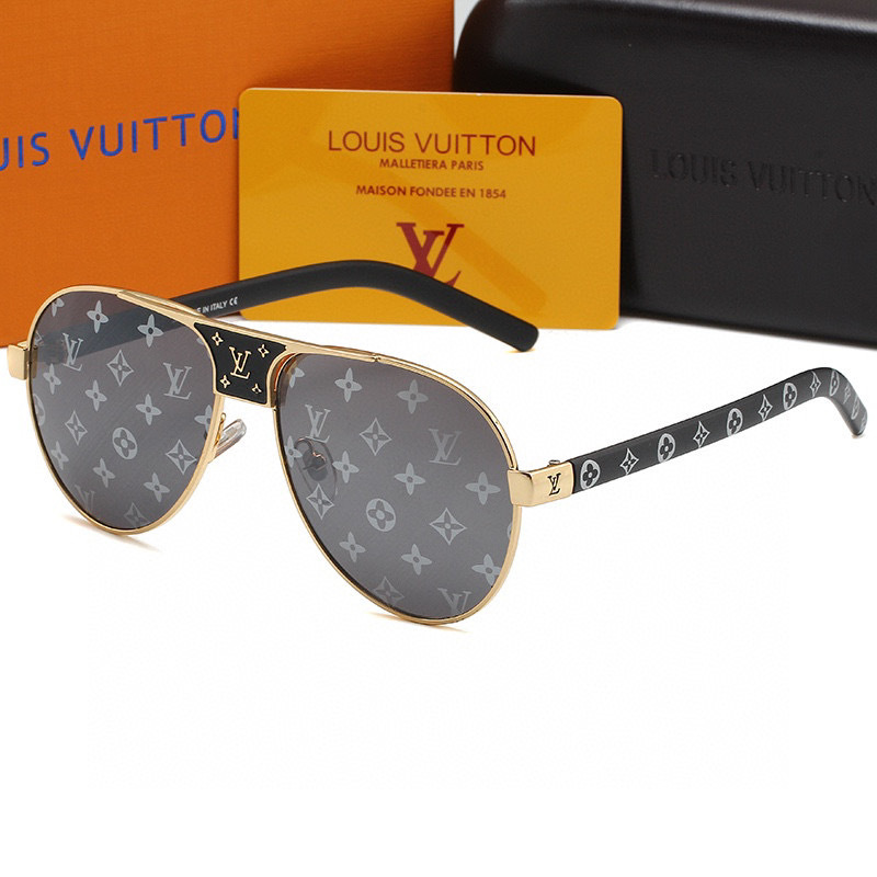 LV LOGO EMBROIDERED BLACK MONOGRAM SUNGLASSES