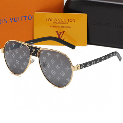 LV LOGO EMBROIDERED BLACK MONOGRAM SUNGLASSES
