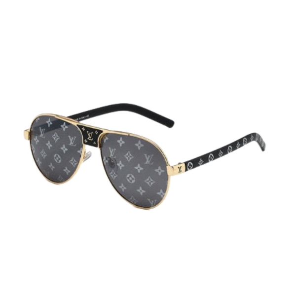 LV LOGO EMBROIDERED BLACK MONOGRAM SUNGLASSES