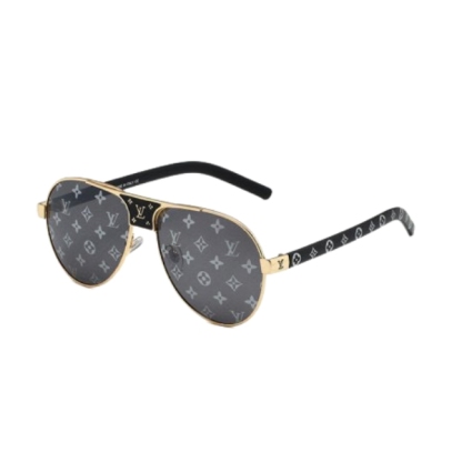 LV LOGO EMBROIDERED BLACK MONOGRAM SUNGLASSES