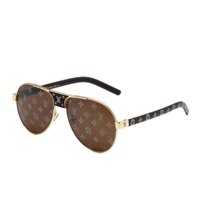 LV LOGO EMBROIDERED BROWN MONOGRAM SUNGLASSES