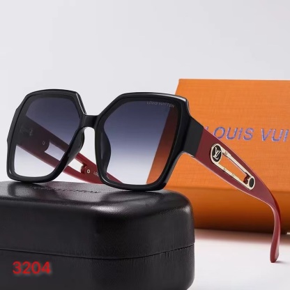 LV SQUARE BLACK AND RED SUNGLASSES
