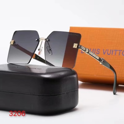 LV ONE SQUARE BLACK SUNGLASSES