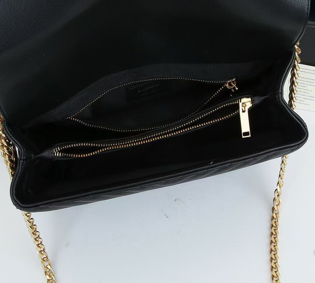YSL COLLEGE LARGE CHAIN BAG BLACK 25CM 600278BRM071000