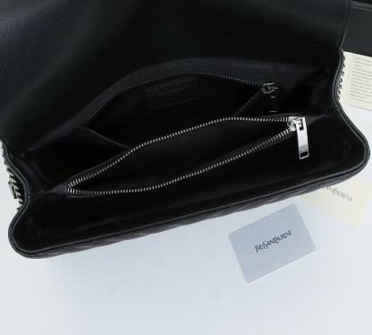 YSL COLLEGE LARGE CHAIN BAG BLACK 32CM 600278BRM041000