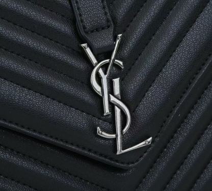 YSL COLLEGE LARGE CHAIN BAG BLACK 32CM 600278BRM041000