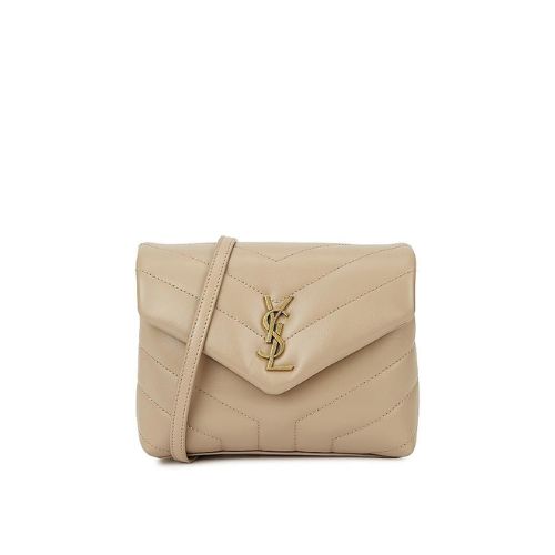 YSL LOULOU TOY STRAP BAG IN QUILTED Y LEATHER BEIGE 678401DV7072721