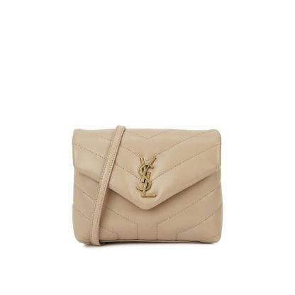 YSL LOULOU TOY STRAP BAG IN QUILTED Y LEATHER BEIGE 678401DV7072721