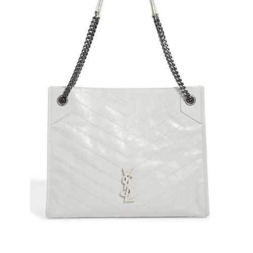 YSL MEDIUM NIKI SHOPPING BAG WHITE 32CM