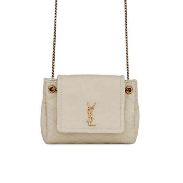 YSL MINI NOLITA IN LAMBSKIN BLANC VINTAGE 18CM 6727381EL079207