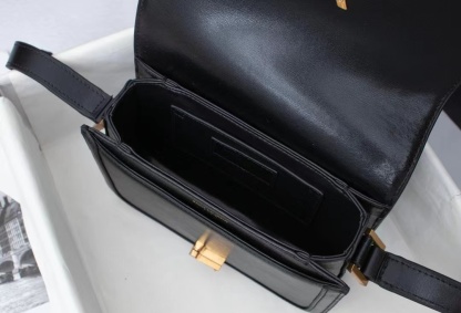 YSL SOLFERINO SMALL SATCHEL IN BOX YSL LEATHER BLACK NOIR 19CM 6343060SX0W1000