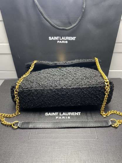 YSL SMALL LOULOU BOUCLE BAG BLACK 23CM