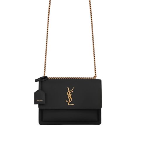 YSL SUNSET MEDIUM CHAIN BAG IN SMOOTH LEATHER 22CM 442906D420W1000