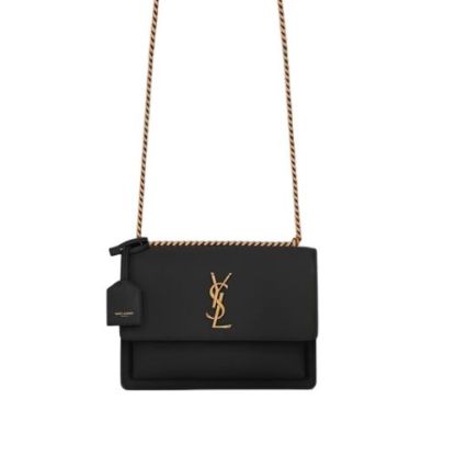 YSL SUNSET MEDIUM CHAIN BAG IN SMOOTH LEATHER 22CM 442906D420W1000