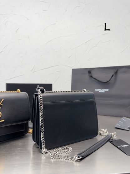 YSL SUNSET MEDIUM CHAIN BAG IN SMOOTH LEATHER 22CM 442906D420N1000