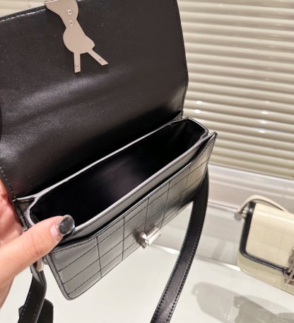 YSL SMALL SOLFERINO SATCHEL BLACK 18CM