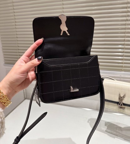 YSL SMALL SOLFERINO SATCHEL BLACK 18CM