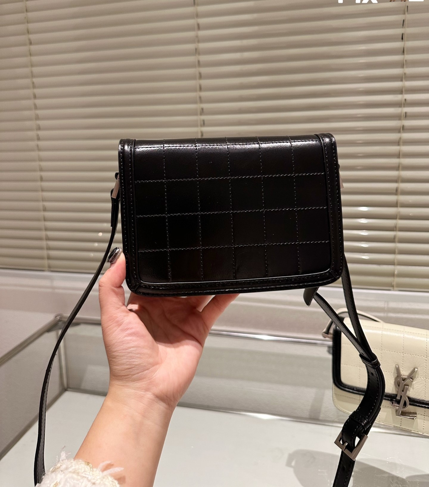 YSL SMALL SOLFERINO SATCHEL BLACK 18CM