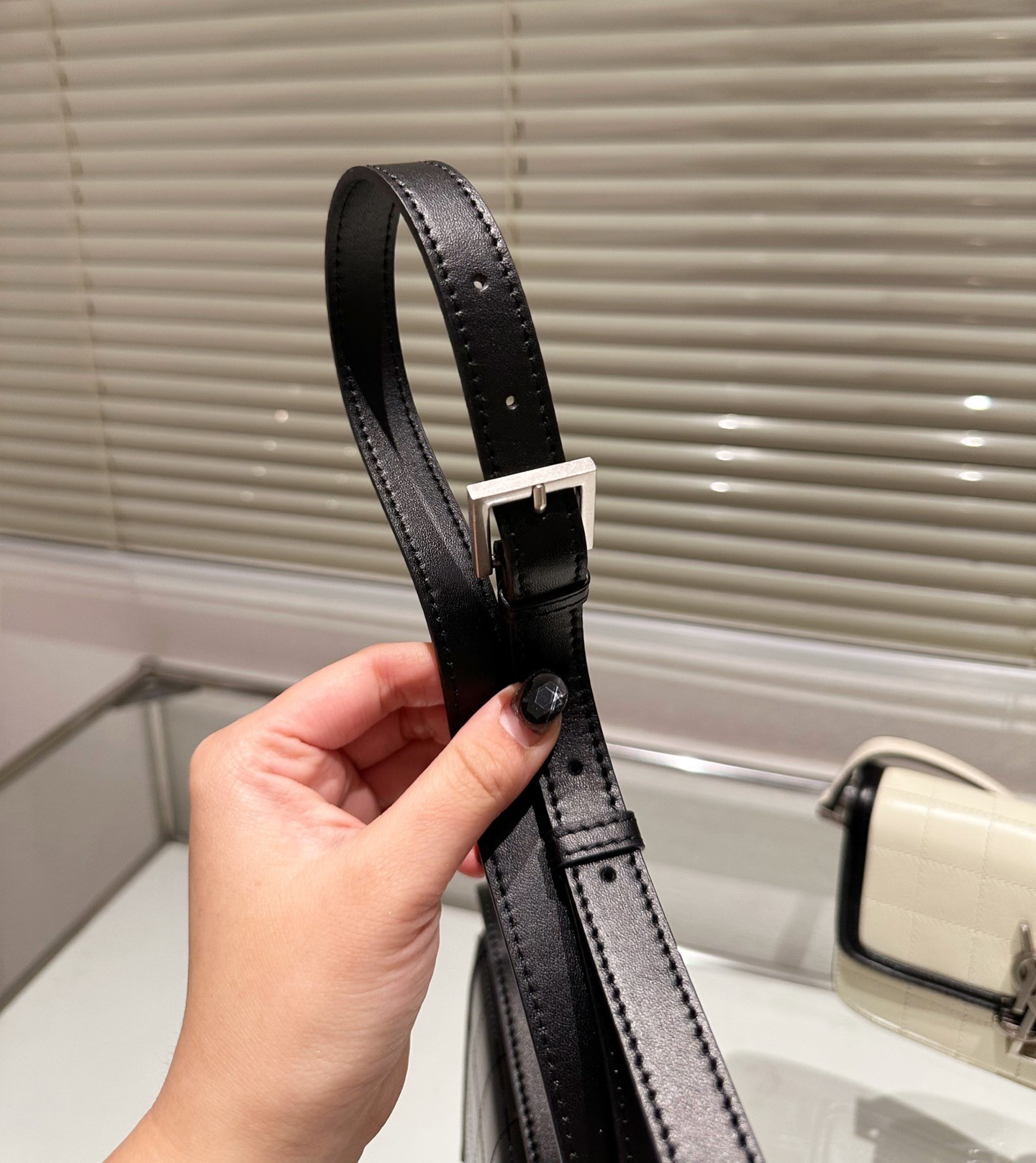 YSL SMALL SOLFERINO SATCHEL BLACK 18CM