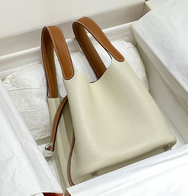 Hermes Picotin Lock 18 Beige mix Brown Togo Leather 255565