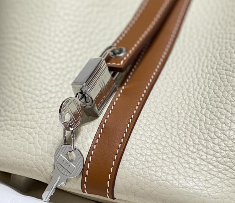 Hermes Picotin Lock 18 Beige mix Brown Togo Leather 255565
