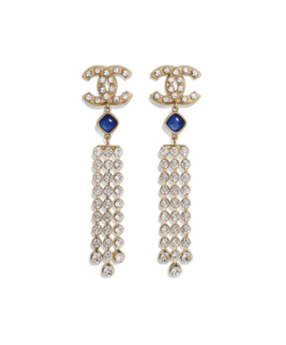 CC STRASS BLUE CRYSTAL EARRINGS