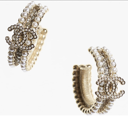 CC METAL STRASS EARRINGS