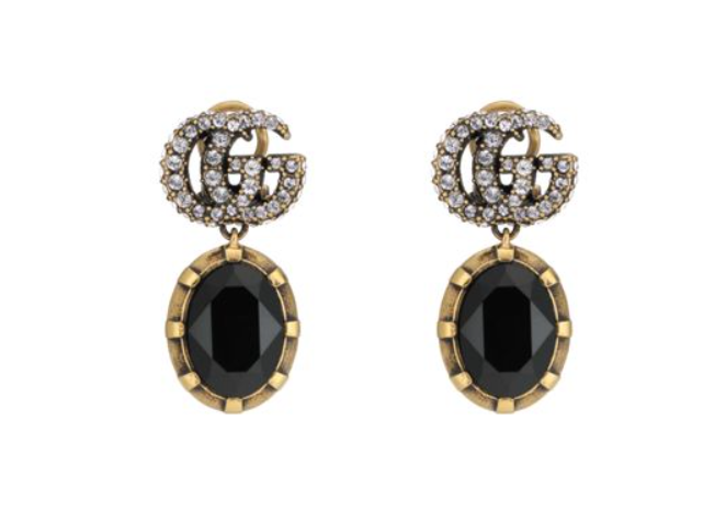 GG GG BLACK EARRINGS