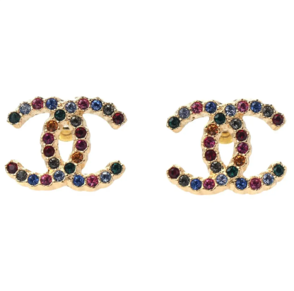 CC NEW CC CRYSTAL MULTI COLOR STUD EARRINGS