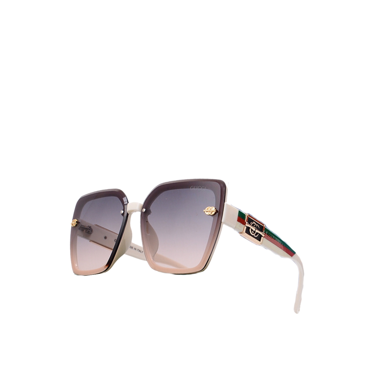 GG GG SQUARE SUNGLASSES FLOATING CREAM