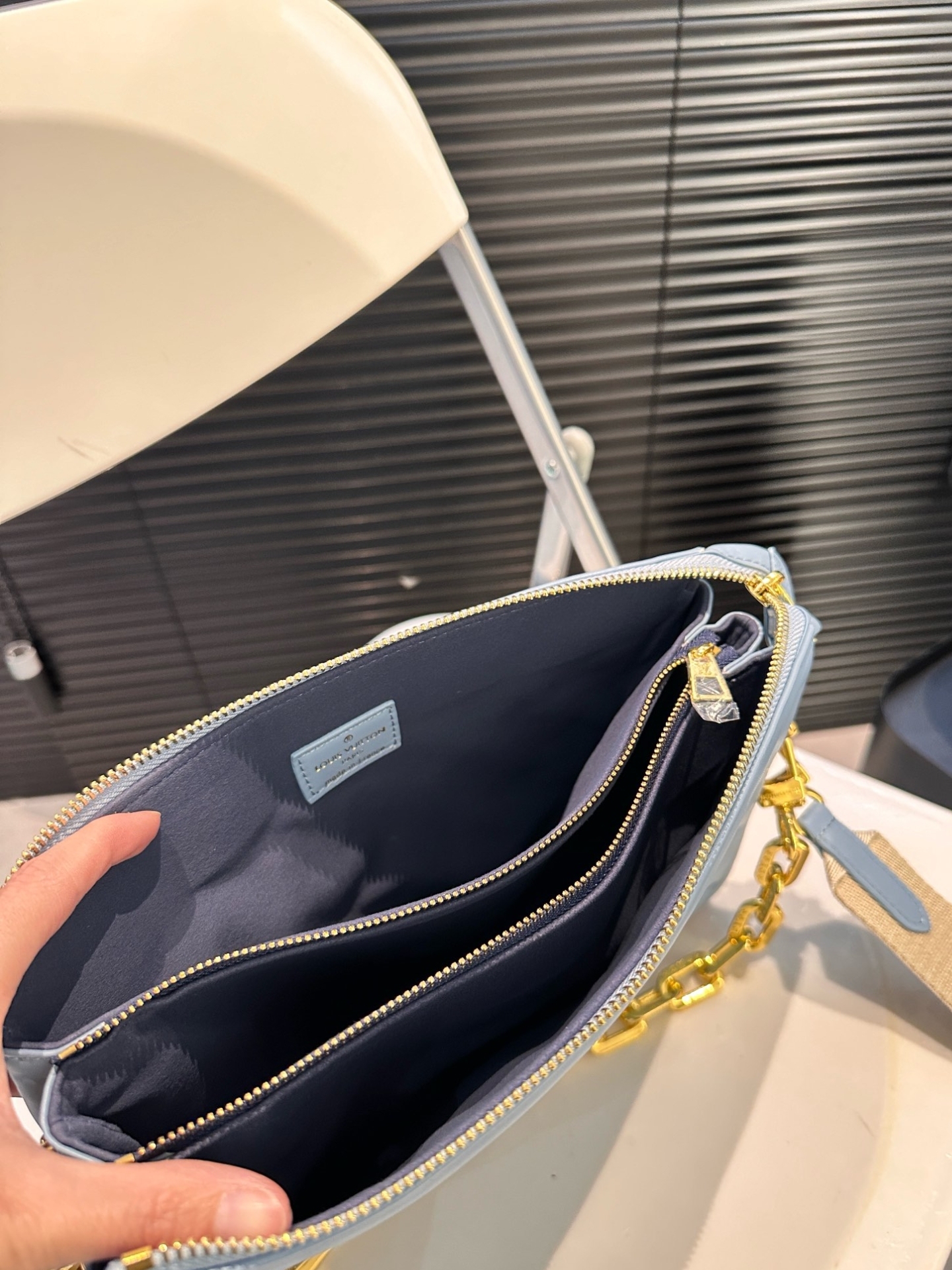 LV COUSSIN PM COUSSIN BAG BLUE 26CM M22953