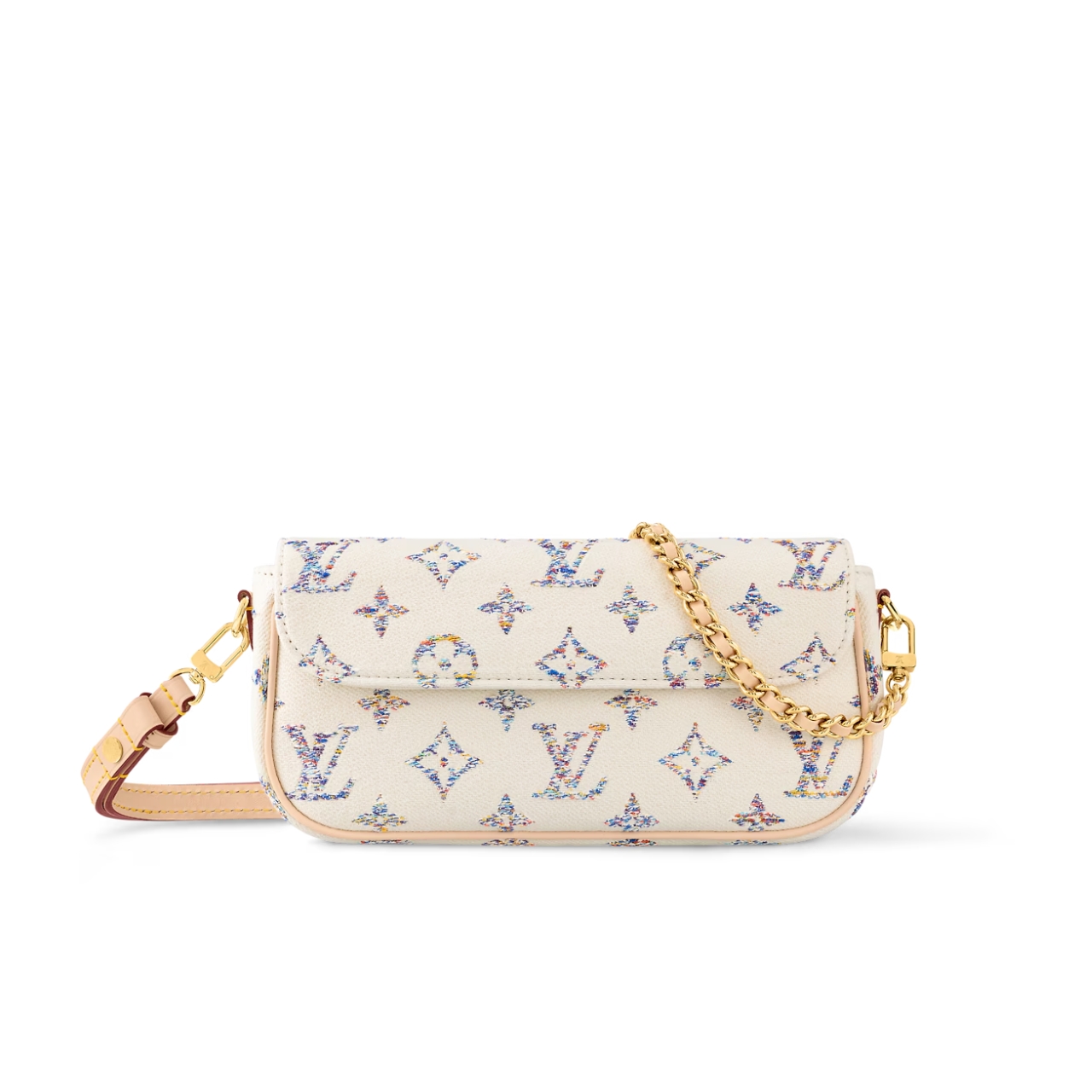 LV WALLET ON CHAIN IVY MULTICOLOR WHITE 23CM M83499