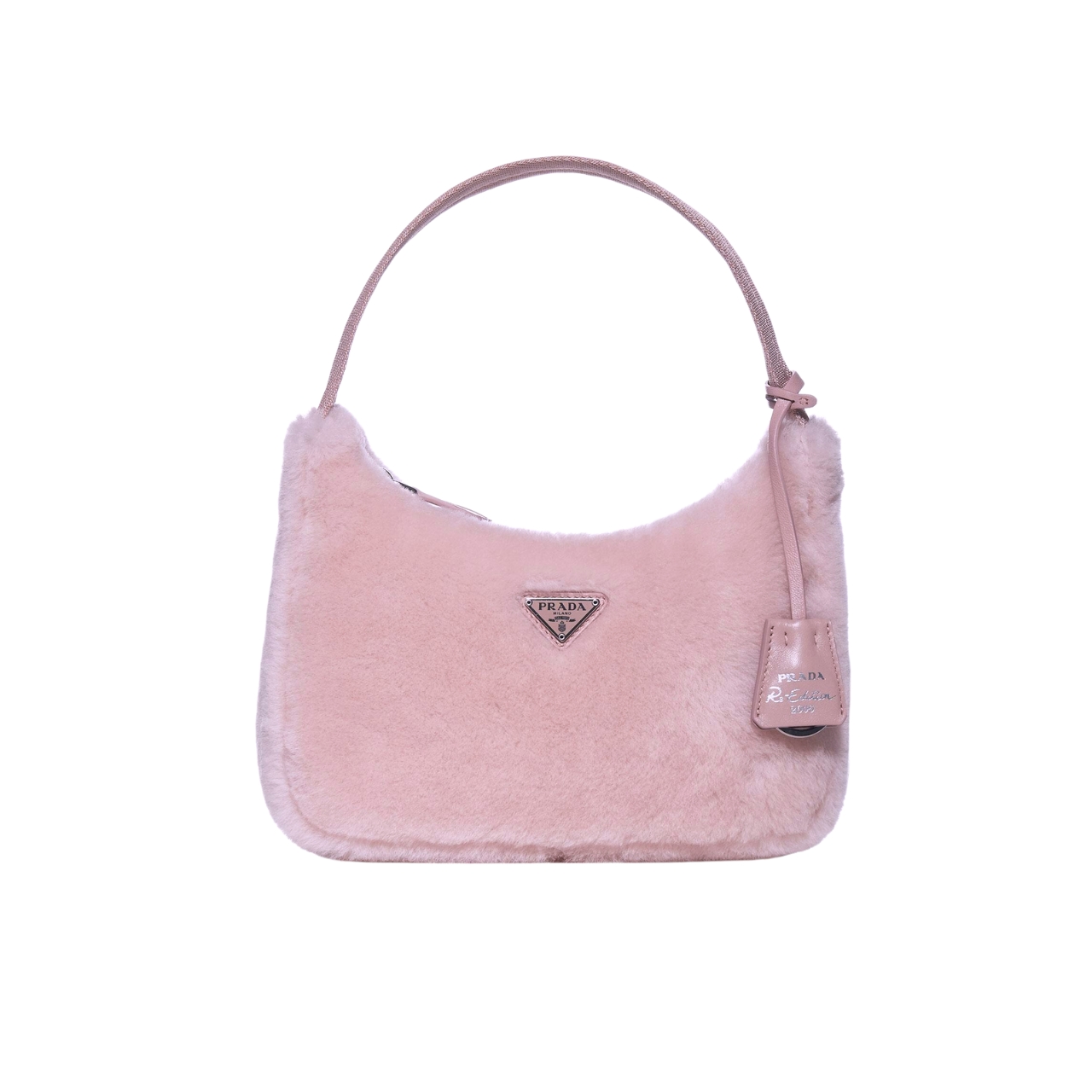 PR RE EDITION 2000 BAG IN SHEARLING PINK 23CM