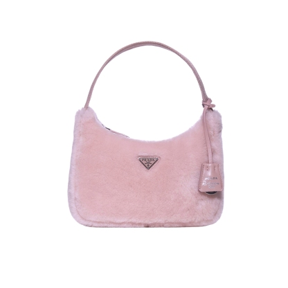 PR RE EDITION 2000 BAG IN SHEARLING PINK 23CM