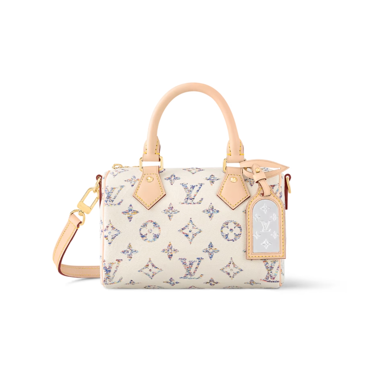 LV SPEEDY BANDOULIÈRE 20 MULTICOLOR BEIGE 20CM M24709